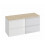 Zestaw szafek z blatem 118 biały/szary Moduo Cersanit (S590-025 + S929-010 + K116-022)
