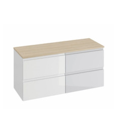 Zestaw szafek z blatem 118 biały/szary Moduo Cersanit (S590-025 + S929-010 + K116-022)