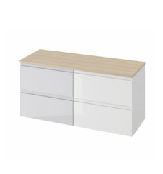 Zestaw szafek z blatem 118 biały/szary Moduo Cersanit (S590-025 + S929-009 + K116-021)