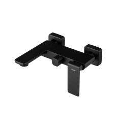 Bateria wannowa z wylewką czarna Trino Corsan (CMB7141BL)