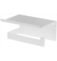 Uchwyt na papier toaletowy z półką Bianco Mokko Deante (ADM A221)