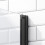 Kabina prostokątna 80x70 Lewa Nes 8 KDJ B Black Radaway (10075080-54-01L + 10089070-01-01)