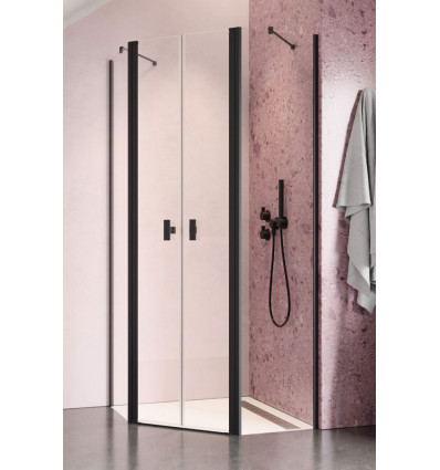 Kabina pięciokątna 80x80 Nes PTD Black Radaway (10051000-54-01L + 10051000-54-01)
