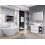 Szafka z umywalką 60 Kwadro Plus Black Elita (167646 + 22052008N)