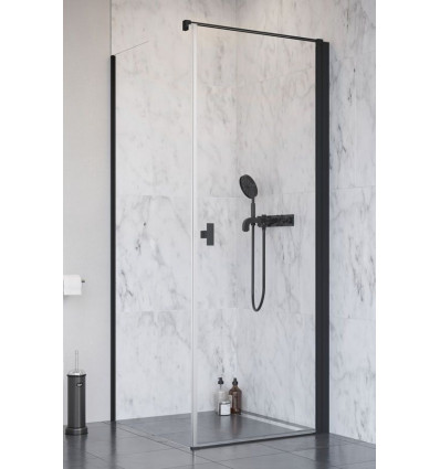 Kabina prostokątna 80x70 Lewa Nes 8 KDJ I Black Radaway (10072080-54-01L + 10089070-01-01)