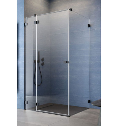 Kabina prostokątna 80x70 LEWA Essenza Pro KDJ Black Radaway (10097080-54-01L + 10098070-01-01)