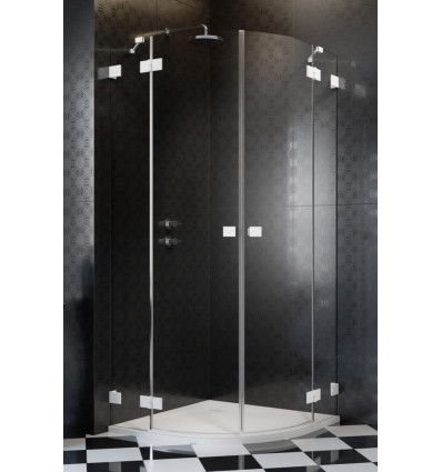 Kabina półokrągła 80x80 Essenza Pro PDD White Radaway (10095080-04-01L + 10095080-04-01R)