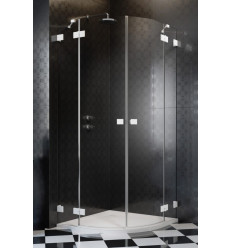 Kabina półokrągła 80x80 Essenza Pro PDD White Radaway (10095080-04-01L + 10095080-04-01R)