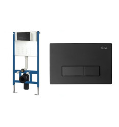 Stelaż zestaw podtynkowy do mis WC z przyciskiem H Black Rea (REA-E3650)