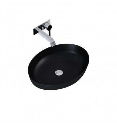 Umywalka nablatowa 52 black matt Rika Elita (145001)