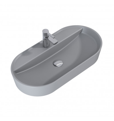 Umywalka nablatowa 80 light grey matt Babette Elita (145107)