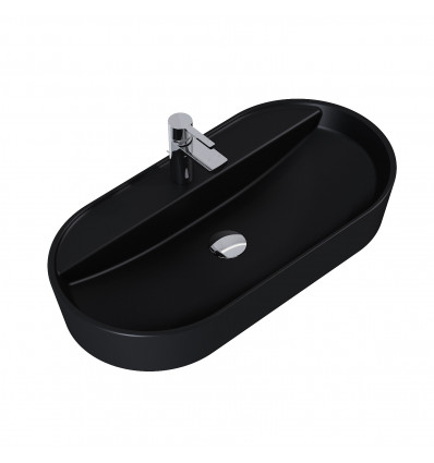 Umywalka nablatowa 80 black matt Babette Elita (145105)