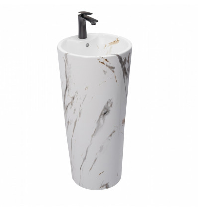 Umywalka wolnostojąca ceramiczna Blanka Marble Rea (REA-U8704)