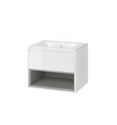Szafka 60x50 w zestawie z umywalką As Tuto Excellent (MLEX.0101.600.WHCO+CEEX.3617.600.WH)