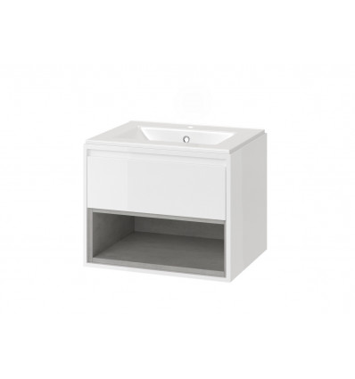 Szafka 60x50 w zestawie z umywalką As Tuto Excellent (MLEX.0101.600.WHCO+CEEX.3617.600.WH)