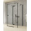 Kabina przyścienna 80x70 Reflexa Black New Trendy (EXK-1825)