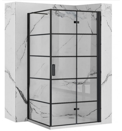 Kabina prostokątna 100x90 Molier Black Rea (REA-K6963+REA-K8531)