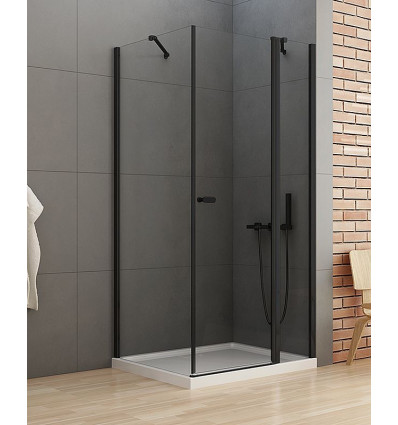 Kabina prostokątna 90x80 New Soleo Black New Trendy (K-0541)
