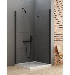 Kabina prostokątna 90x70 New Soleo Black New Trendy (D-0239A/D-0113B)