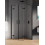 Kabina prysznicowa asymetryczna 100x80 New Azura Black New Trendy (K-0671)