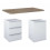 Zestaw komód z blatem 100Lofty White Elita (167030 + 167029 + 167692)