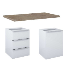 Zestaw komód z blatem 100 Lofty White Elita (RE080500128060 + RE080500028060 + 167692)