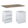 Zestaw komód z blatem 100Lofty White Elita (167030 + 167029 + 167692)