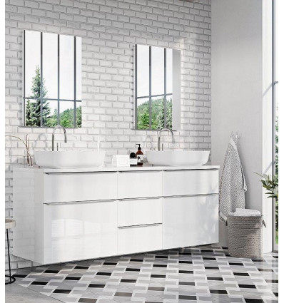Zestaw szafek z blatem 190 Lofty White Elita (167026+167026+167030+167044)