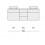 Zestaw szafek z blatem 190 Lofty White Elita (167026+167026+167030+167044)