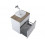 Zestaw szafek z blatem 190 Lofty White Elita (167026+167026+167030+167044)