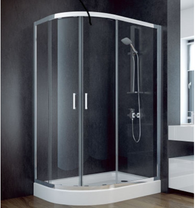Kabina prysznicowa asymetryczna 120x90 Modern Besco (MA-129-190-G)