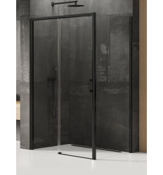 Kabina prostokątna 100x70 Prime Black New Trendy (D-0316A/D-0127B)