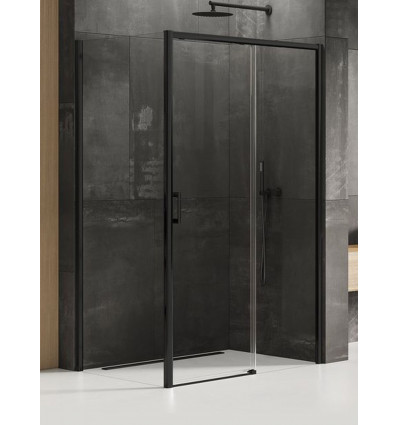 Kabina prostokątna 100x70 Prime Black New Trendy (D-0317A/D-0127B)