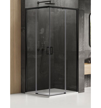 Kabina kwadratowa 70x70 Prime Black New Trendy (D-0350A/D-0351A)