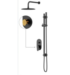 Zestaw prysznicowy podtynkowy Inverto czarny Cersanit (S952-006)