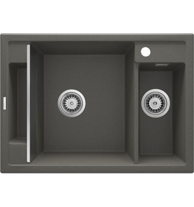 Magnetic Zlewozmywak granitowy magnetyczny 1,5-komorowy bez ociekacza - antracyt Deante (ZRM T503)