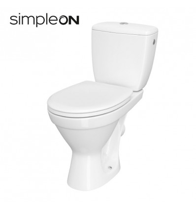 WC kompakt 695 Cersania SimpleOn 010, deska duroplastowa wolnoopadająca z łatwym wypinaniem Cersania Cersanit (K11-2337)