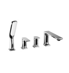 Bateria wannowa 4-otworowa chrom Trino Corsan (CMB7142CH)