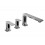 Bateria wannowa 4-otworowa chrom Trino Corsan (CMB7142CH)