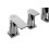 Bateria wannowa 4-otworowa chrom Trino Corsan (CMB7142CH)