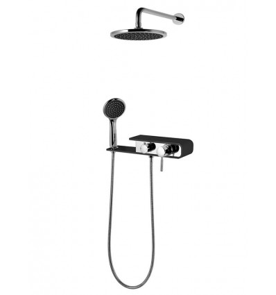 Prysznicowy zestaw podtynkowy Konekto czarny Corsan (CMN001)