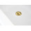 Wanna przyścienna wolnostojąca E019 Iseo 150 cm z szeroką krawędzią i wykończeniem złotym Corsan (648691)