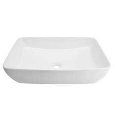Wolnostojąca umywalka nablatowa prostokątna biała 58 x 38 x 15 cm Corsan (649971)