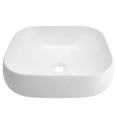 Wolnostojąca umywalka nablatowa prostokątna biała 45 x 41 x 14,5 cm Corsan (649933)