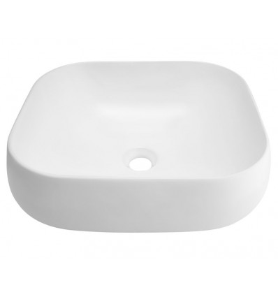 Wolnostojąca umywalka nablatowa prostokątna biała 45 x 41 x 14,5 cm Corsan (649933)