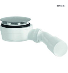 Slim syfon brodzikowy odpływ 90 mm plastikowy niski chrom Pite Turbo Oltens (08002000)