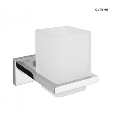 Szklanka z uchwytem szkło szronione/chrom 86101510 Tved Oltens (86101510)