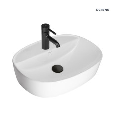 Umywalka 51x39 cm nablatowa owalna biała Hamnes Thin Oltens (41313000)