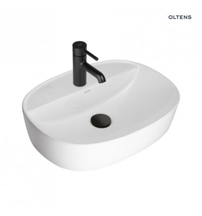 Umywalka 51x39 cm nablatowa owalna biała Hamnes Thin Oltens (41313000)