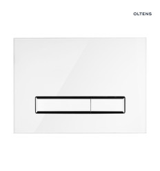 Przycisk spłukujący do WC szklany biały/chrom/biały Torne Oltens (57200000)